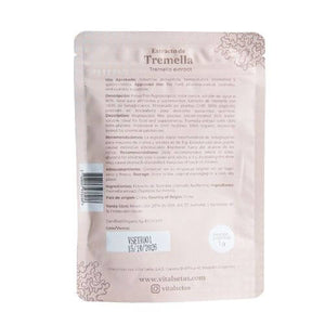 Extracto de Tremella VitalSetas - 60 gramos, envase con información nutricional y detalles del producto.