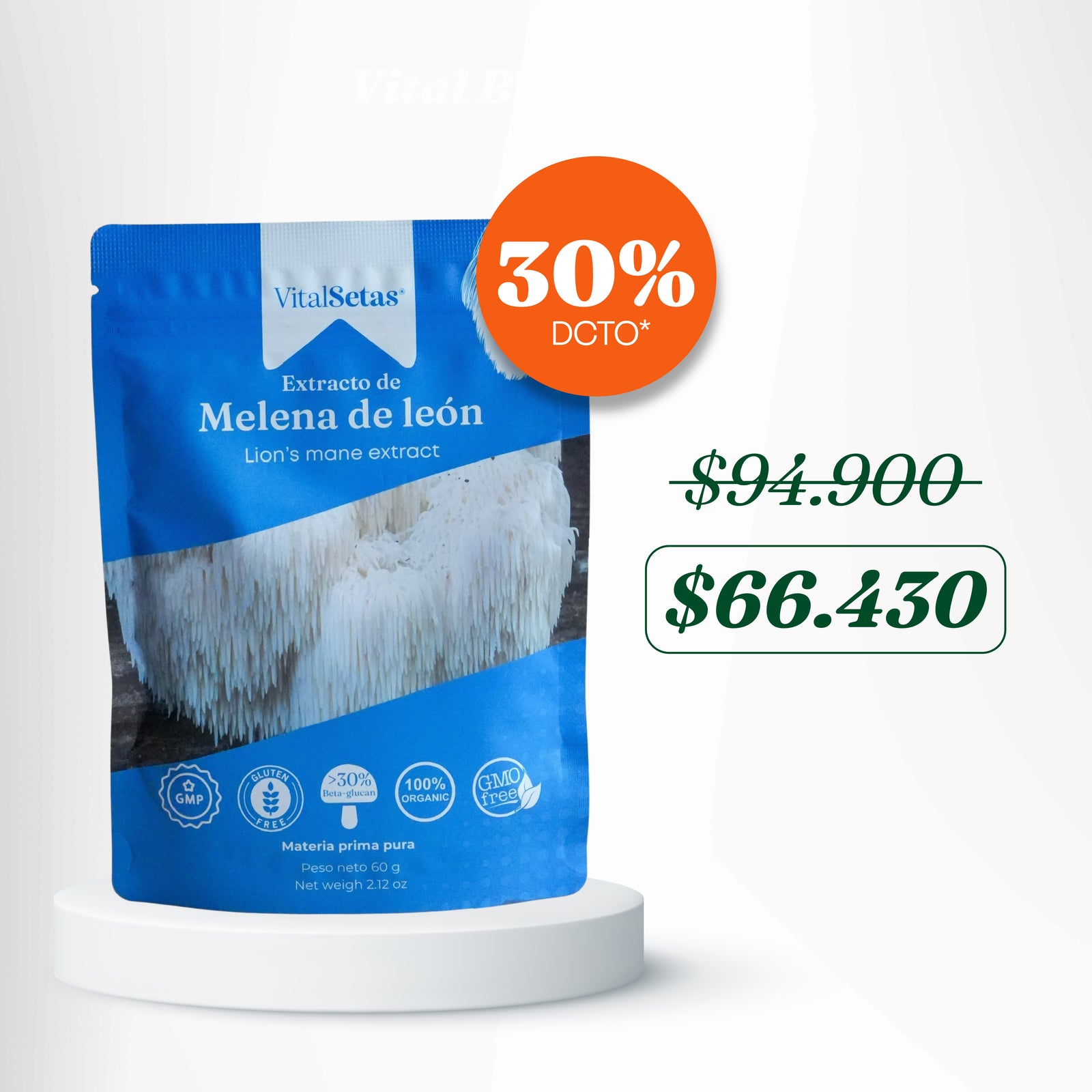 Extracto de Melena de León VitalSetas - 60 gramos