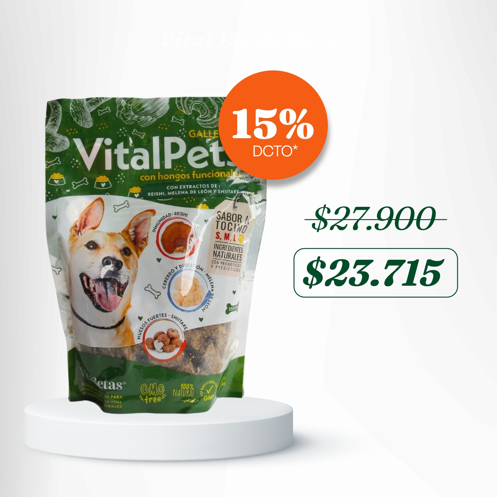 Galletas para perros con hongos funcionales: VitalPets