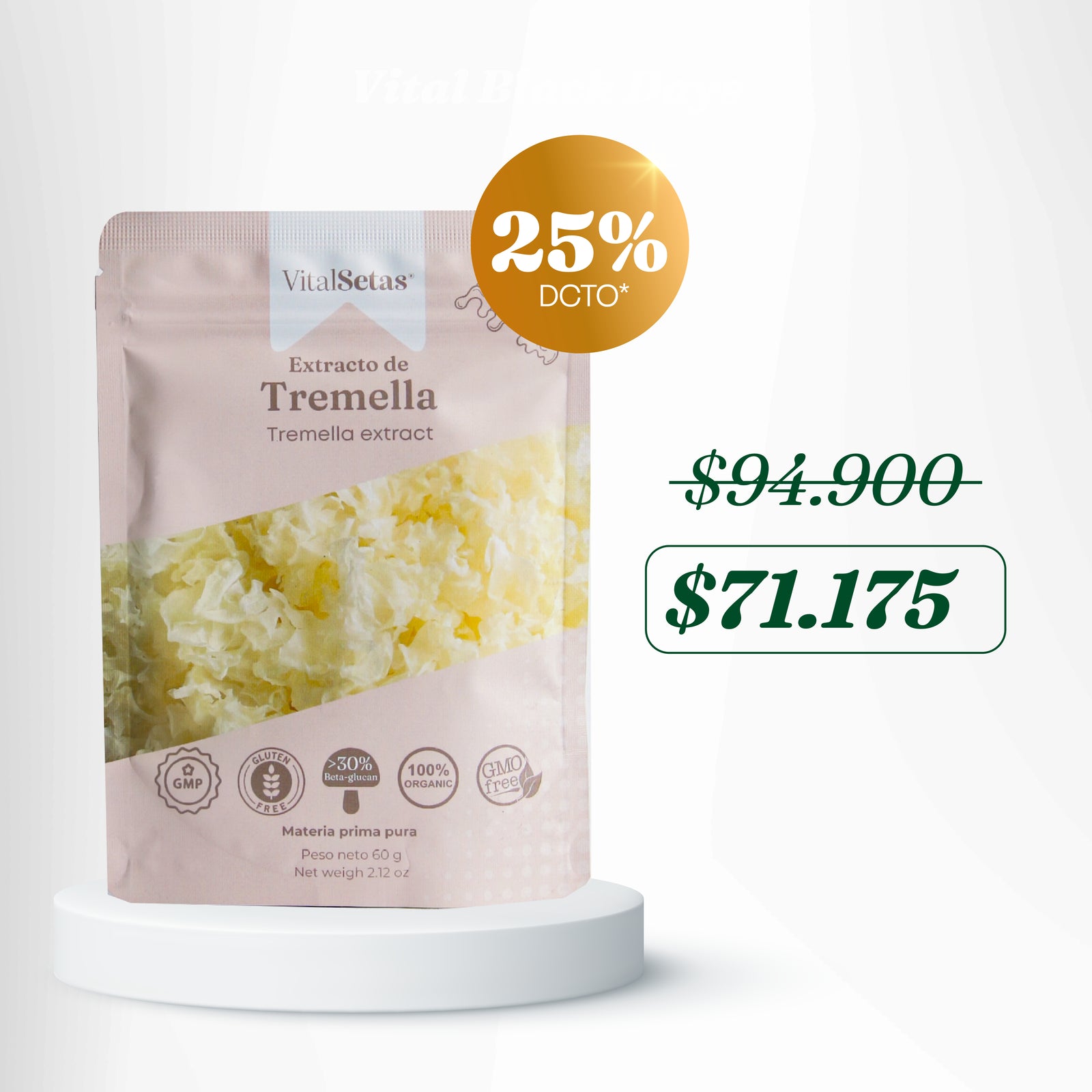 Extracto de Tremella VitalSetas - 60 gramos