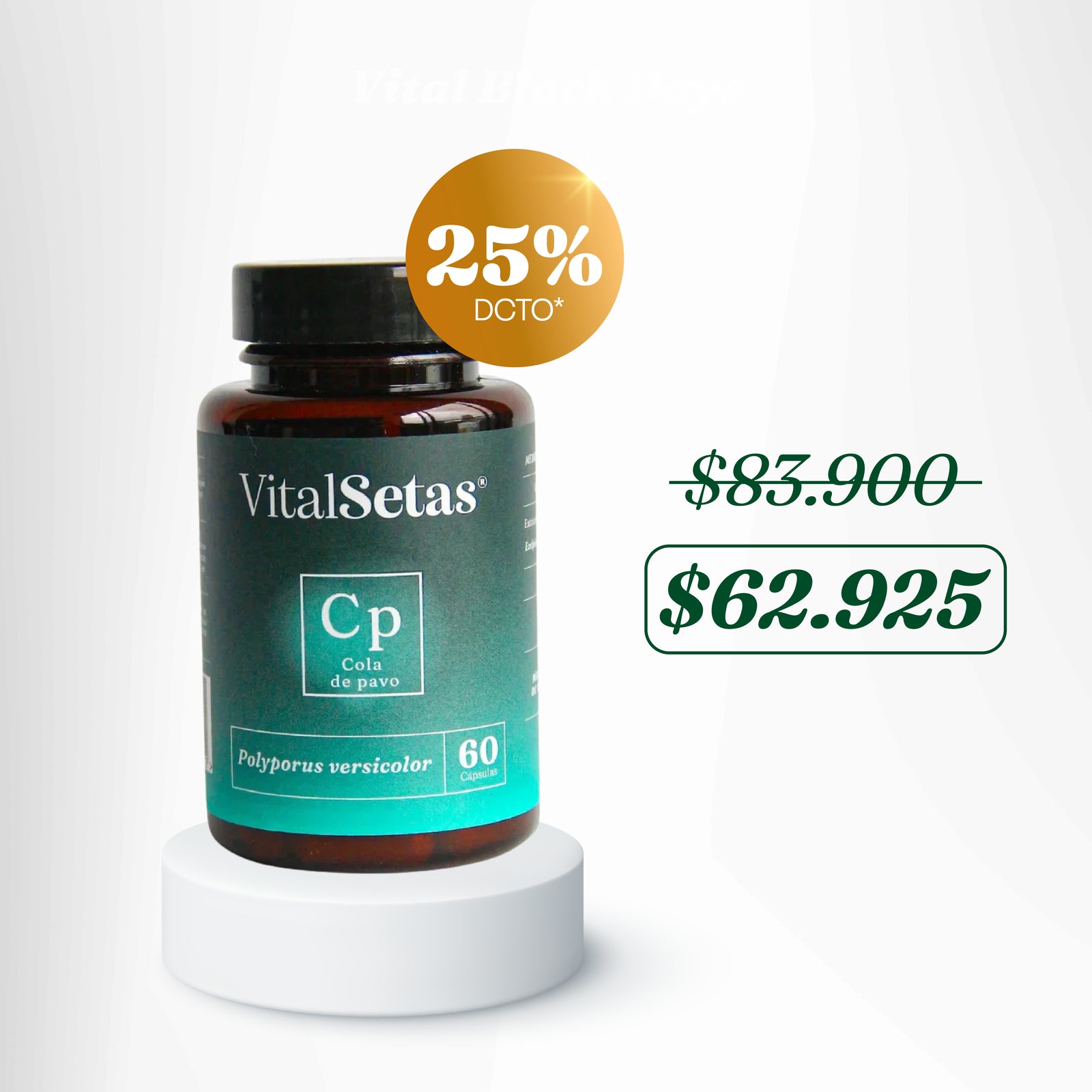 Cápsulas de Cola de Pavo VitalSetas