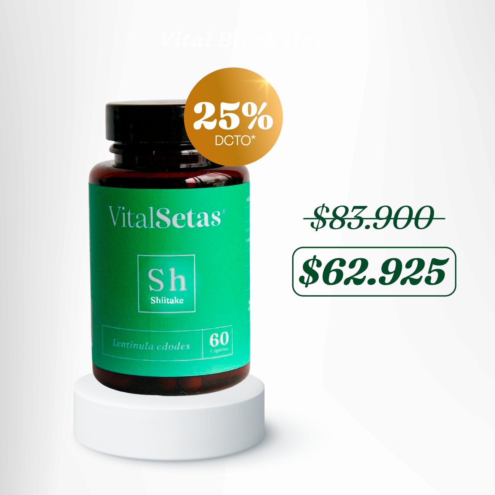 Cápsulas de Shiitake VitalSetas