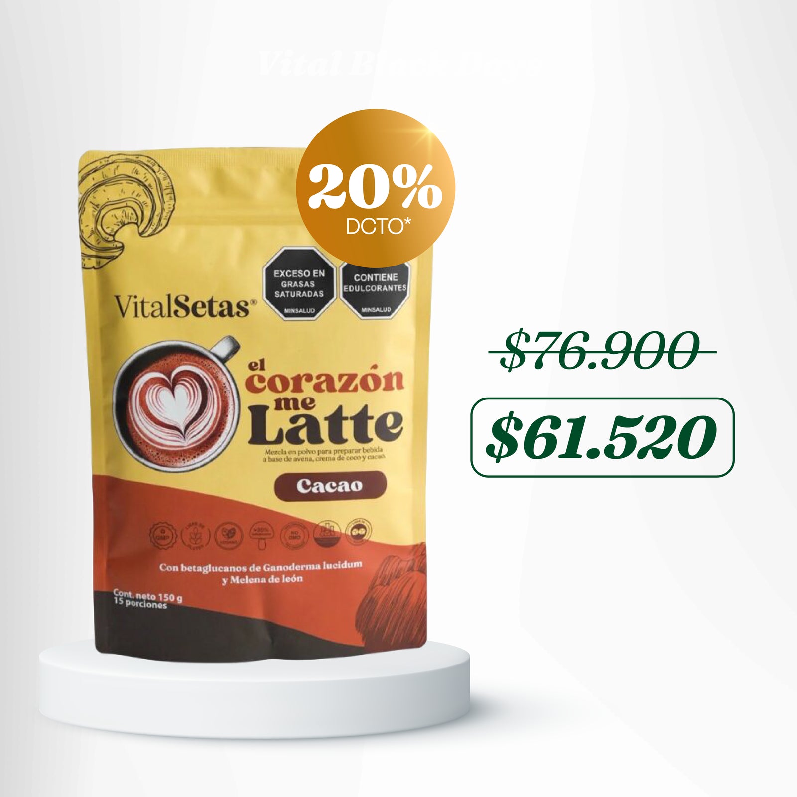 El Corazón Me Latte - Cacao VitalSetas