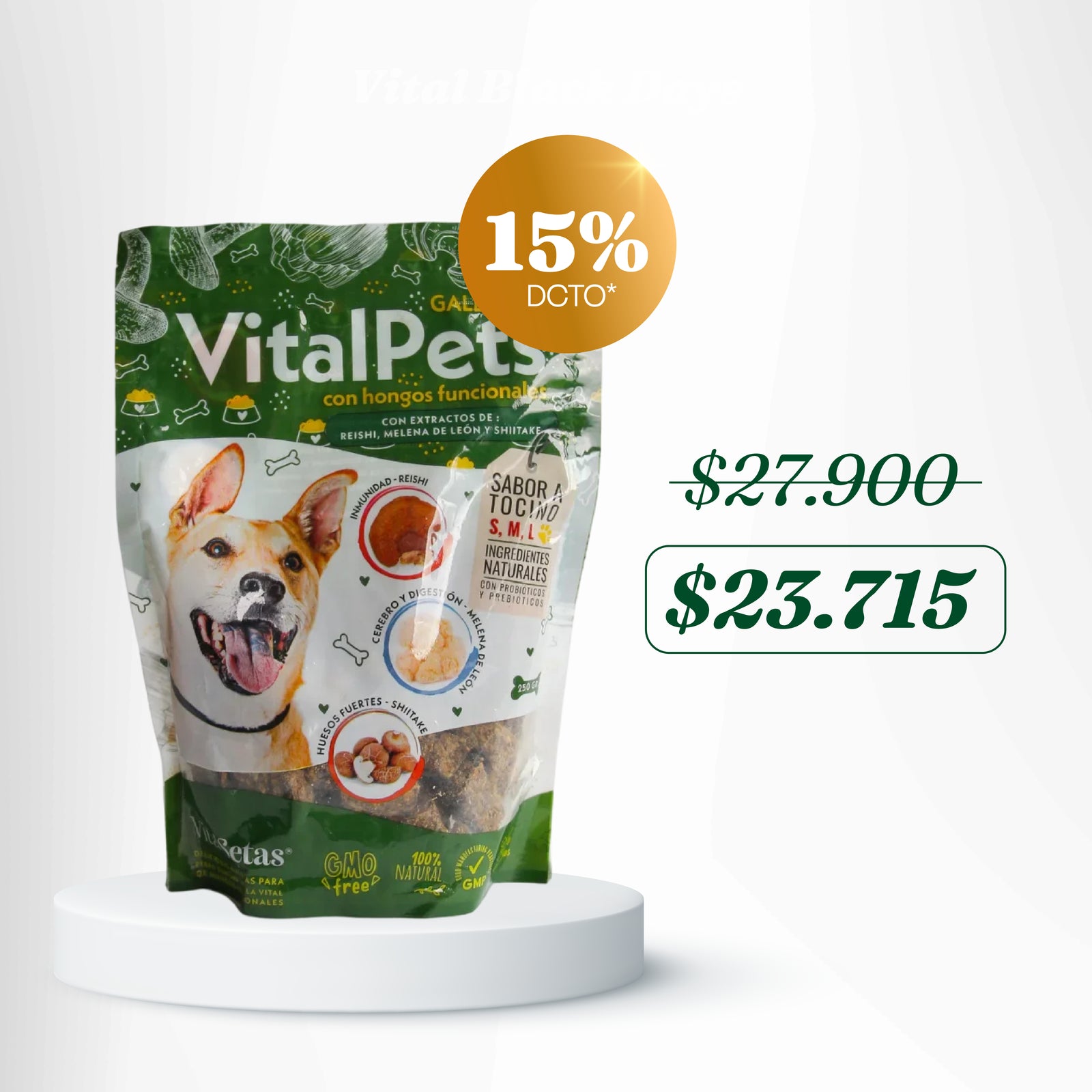 Galletas para perros con hongos funcionales: VitalPets