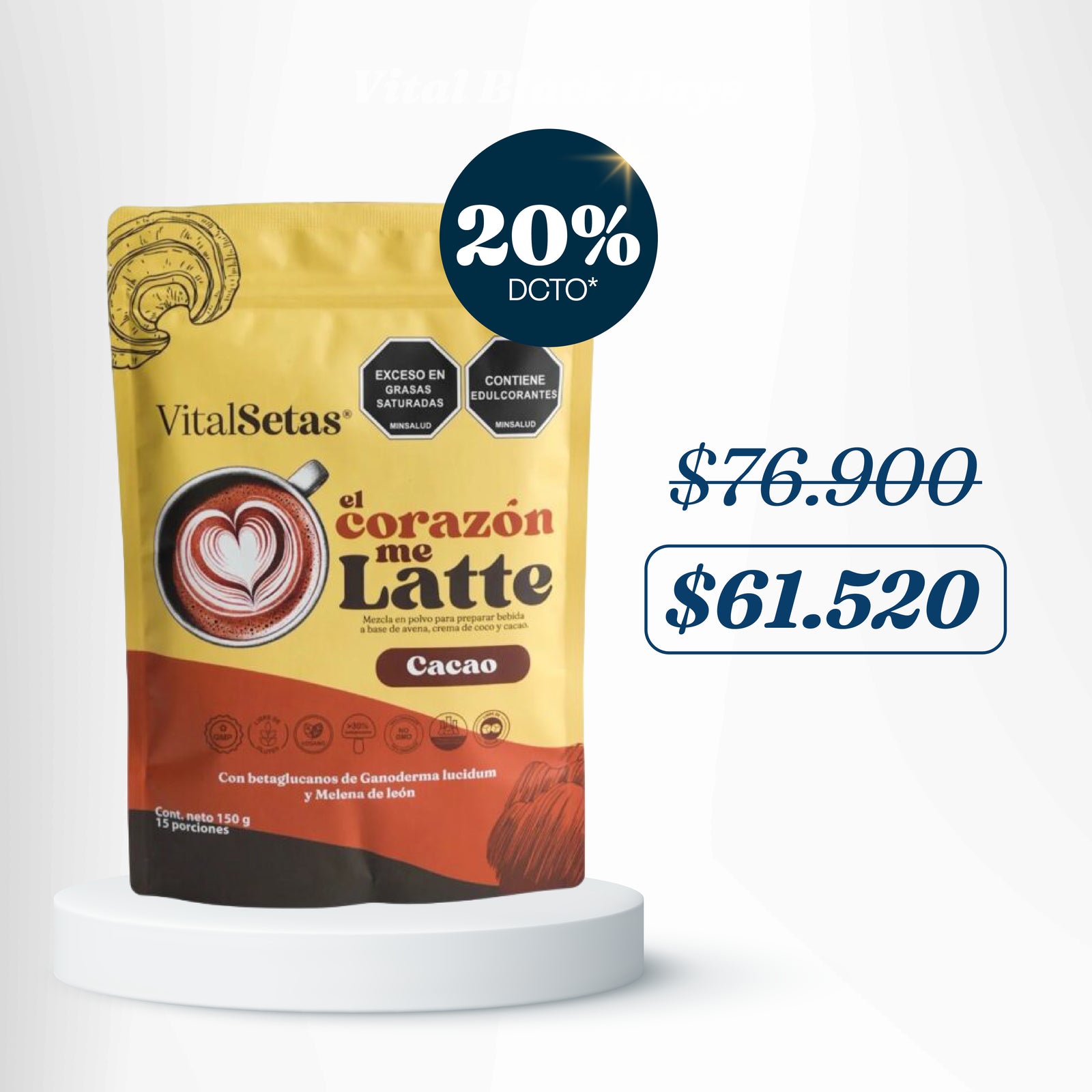 El Corazón Me Latte - Cacao VitalSetas