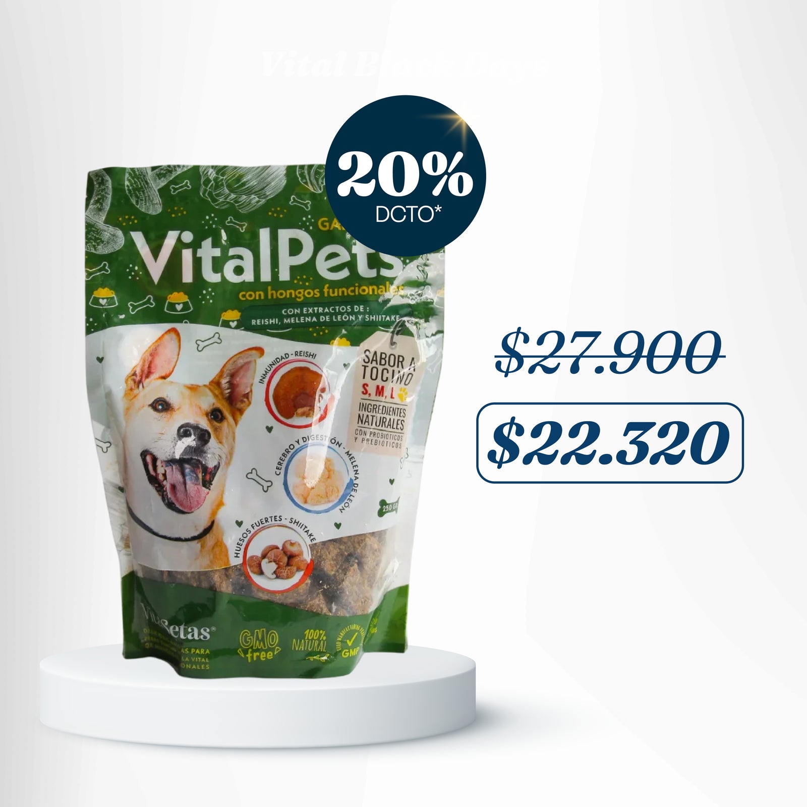 Galletas para perros con hongos funcionales: VitalPets