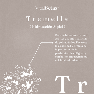 Extracto de Tremella VitalSetas - 60 gramos, potente hidratante natural, mejora la piel, colágeno y elasticidad.