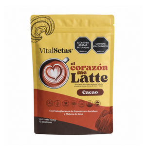 VitalSetas Cacao con melena de león y reishi El corazón me latte