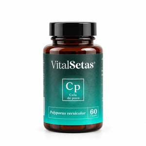 Cápsulas de cola de pavo VitalSetas, frasco de 60 cápsulas