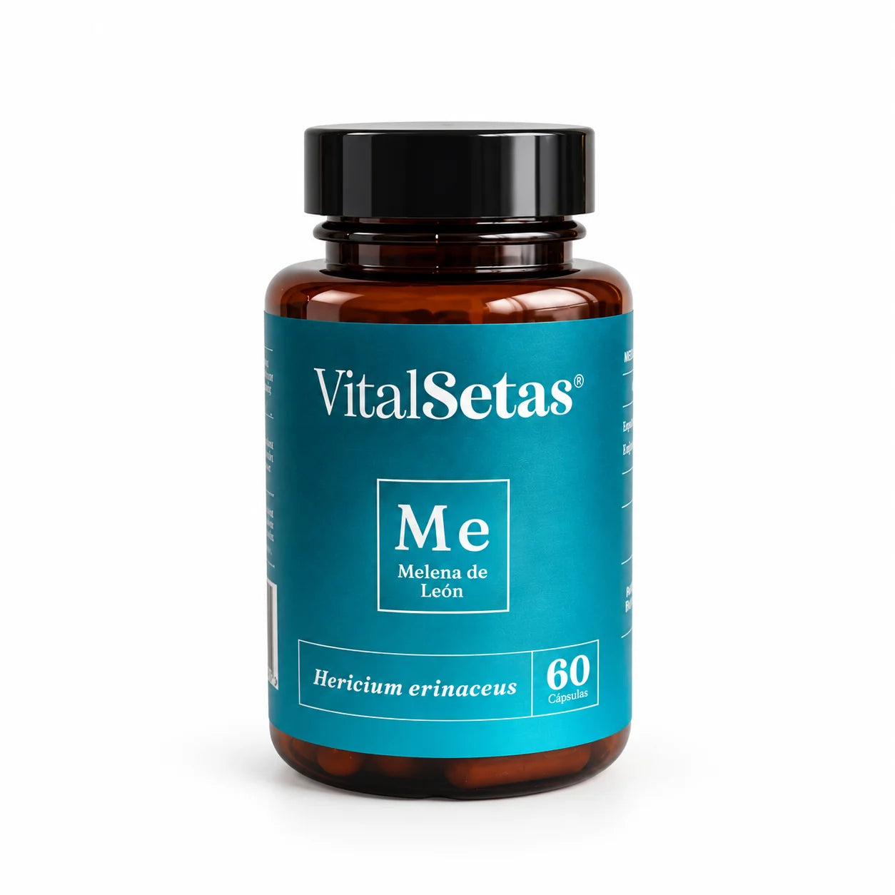 Cápsulas de melena de león VitalSetas, frasco de 60 cápsulas
