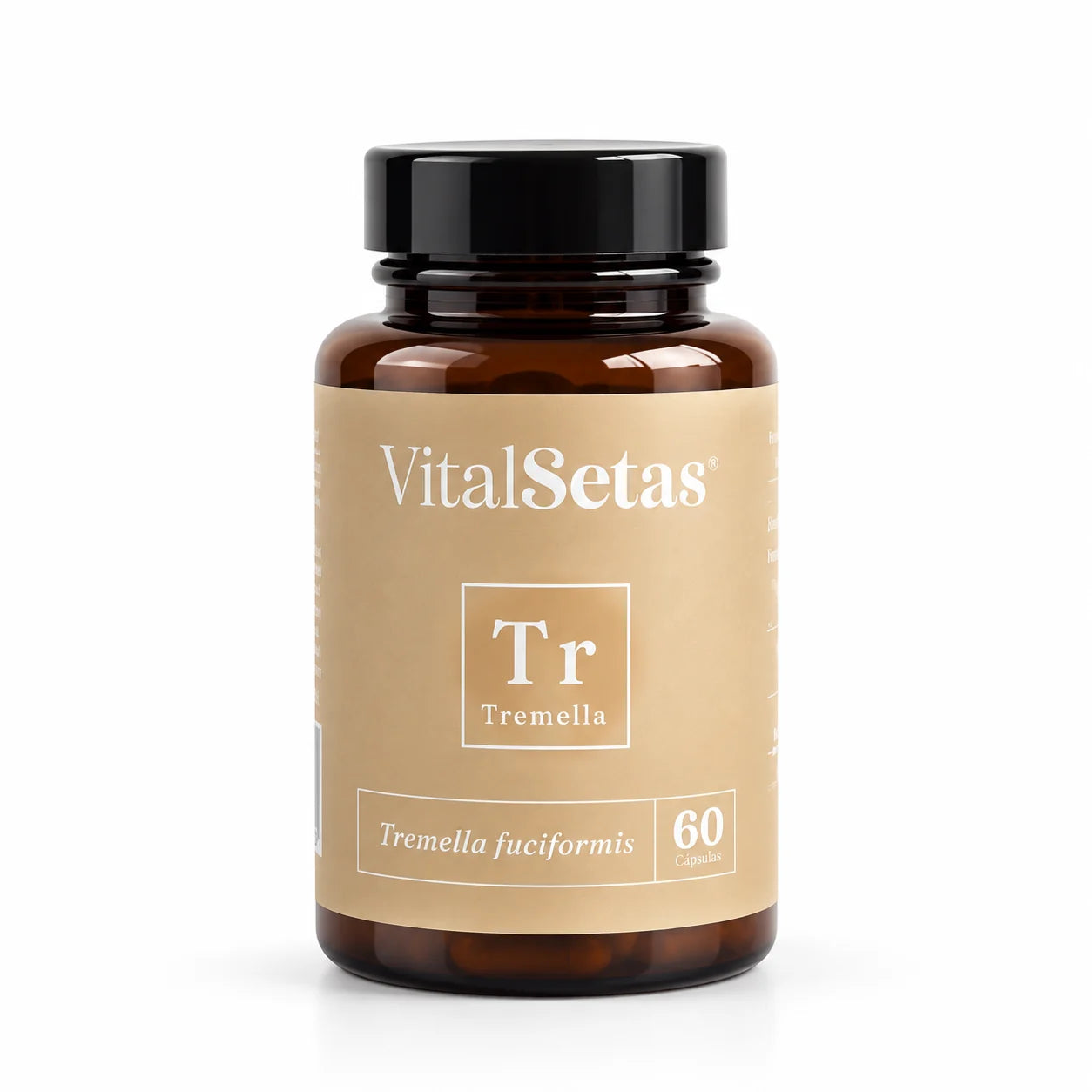 Cápsulas de tremella VitalSetas, frasco de 60 cápsulas
