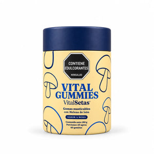 VitalGummies, gomitas con melena de león VitalSetas sabor a mora, 60 gomitas